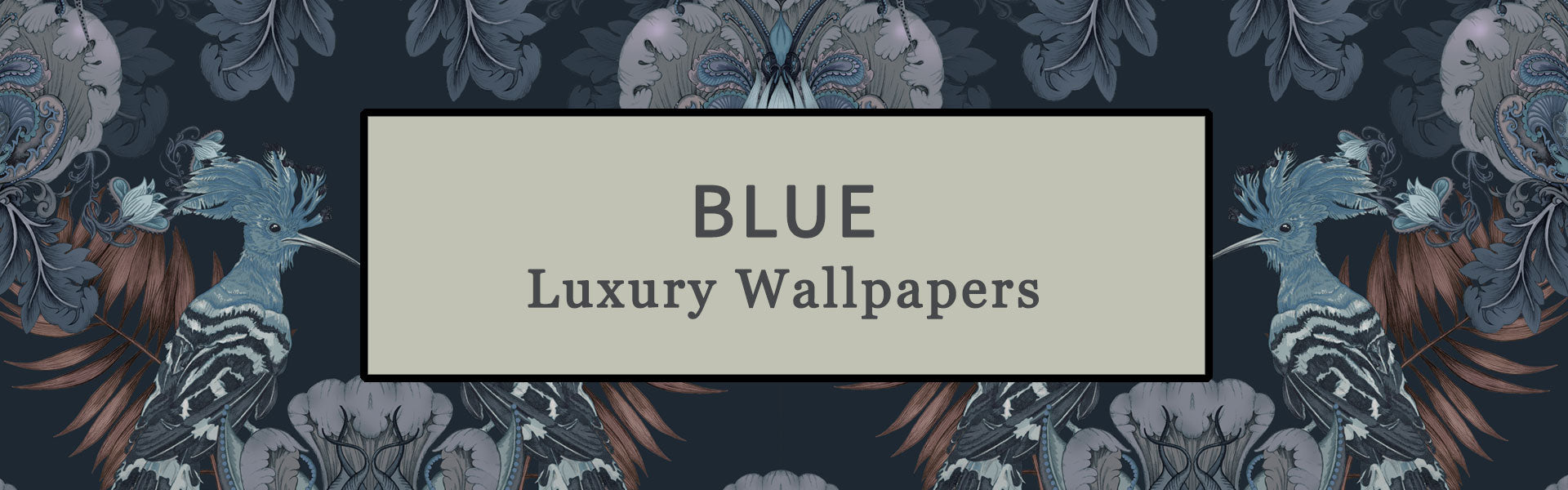 Blue Wallpapers by British Wallpaper Designer Becca Who for Luxury Interiors