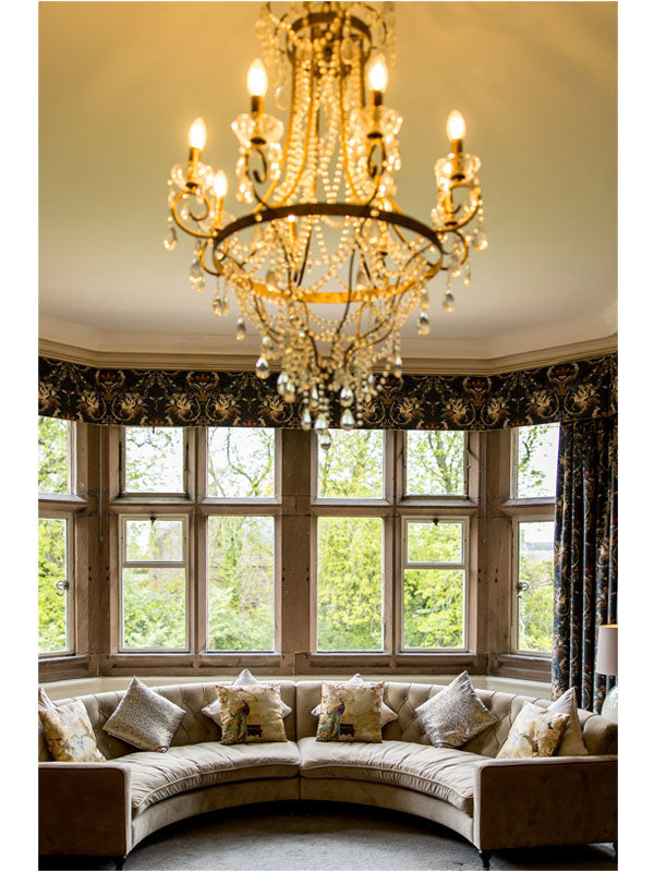 Commercial Interiors with Designer Fabric at Wedding Venue Ellingham Hall