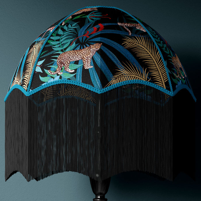 Black & Gold Leopards Fabric for Dramatic Interior Furnishings by UK Designer, Becca Who