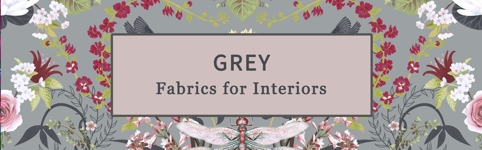 Grey Fabric for Interiors, Upholstery, Curtains & Soft Furnishings by Designer, Becca Who