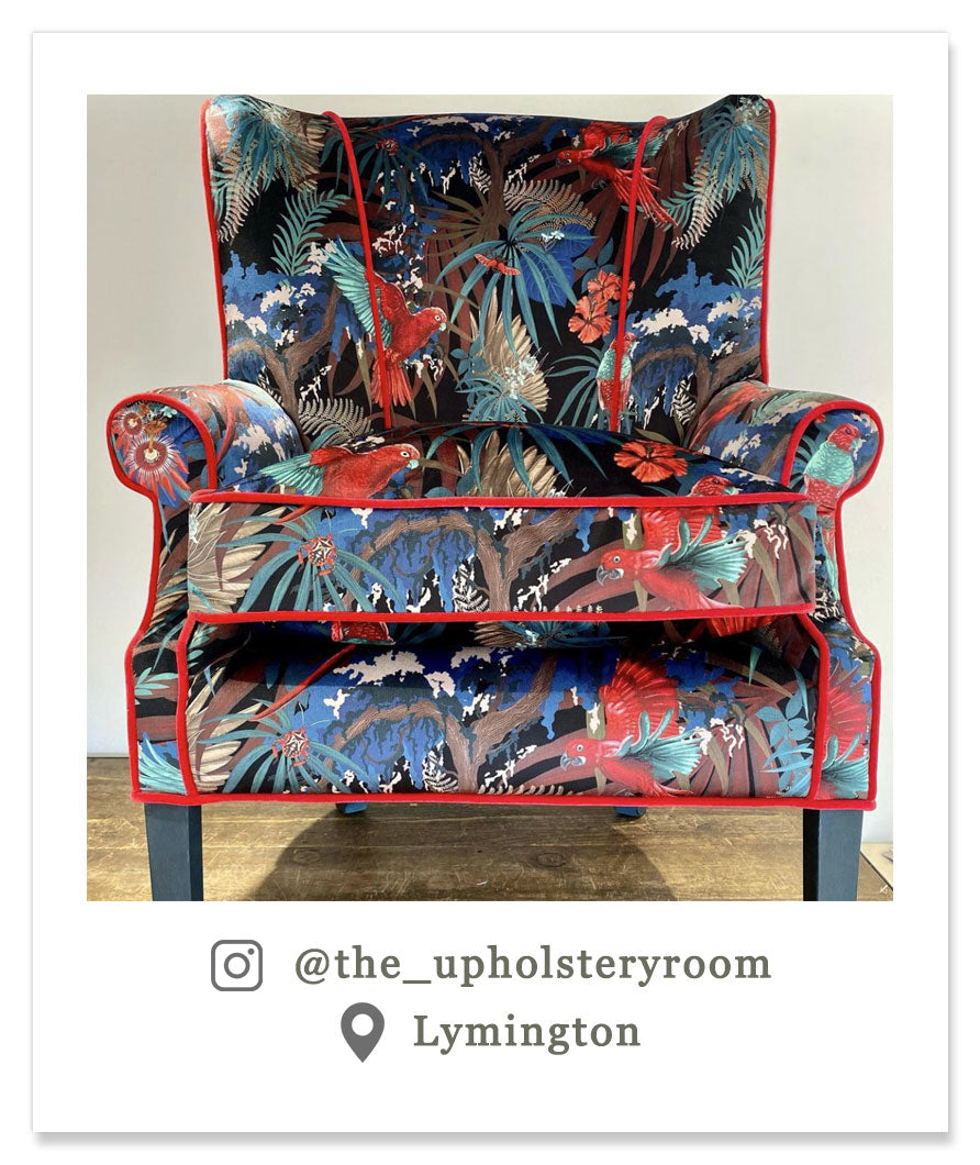 Upholstery Fabric Bold Patterned Velvet Jungle Print by Designer Becca Who