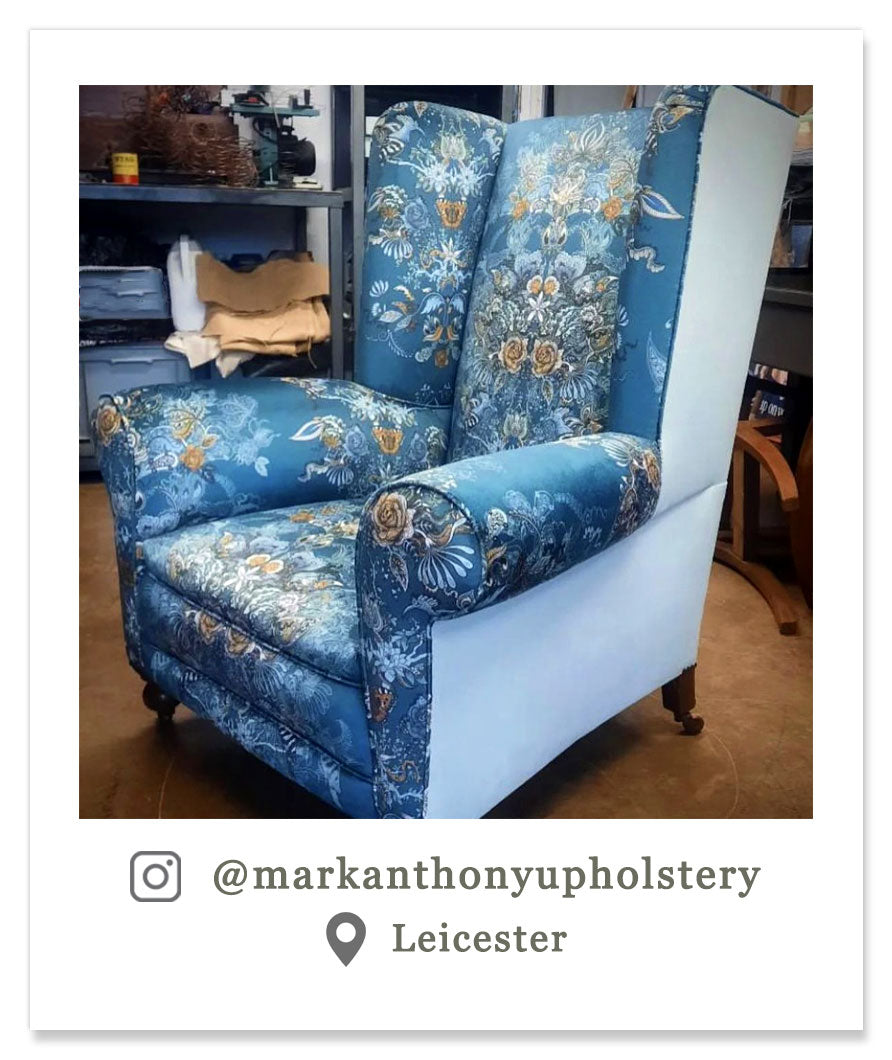 Upholstery Fabric Teal Blue Patterned Velvet by Designer Becca Who
