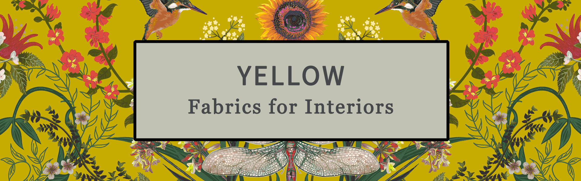Yellow Fabrics for Interiors, Upholstery, Curtains & Home Furnishings from Designer, Becca Who