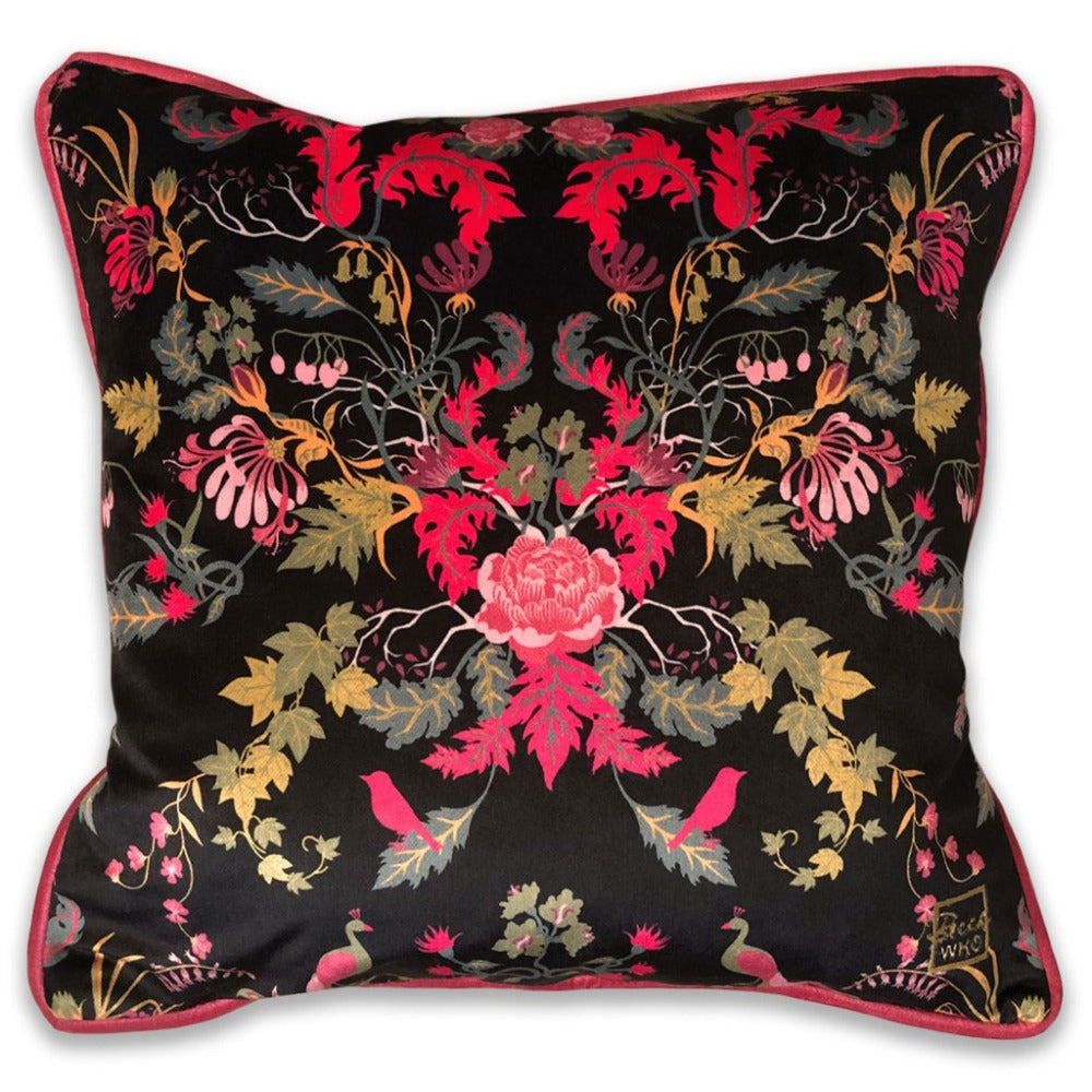 Dark red velvet clearance cushions