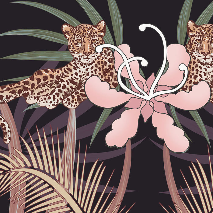 Leopard Luxe in Blush Pink & Black | Wall Art Print