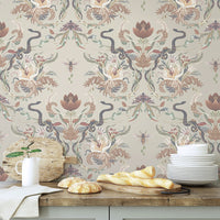 Luxury Designer Wallpaper from Becca Who in natural earthy tones