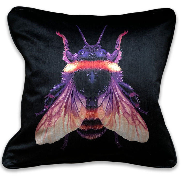 Becca Who Velvet Bumble Bee Dance Cushion Black