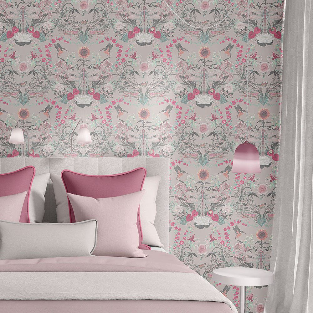 Pink Bedroom Ideas Beautiful Fabric and Wallpapers from Designer Becca Who