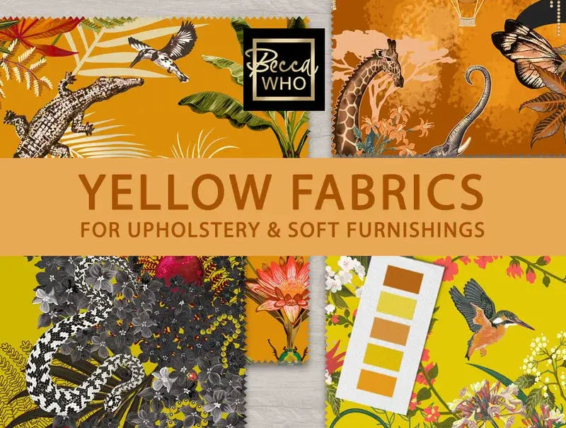 Yellow Fabrics for Interiors, Upholstery, Curtains and Soft Furnishings by Designer, Becca Who