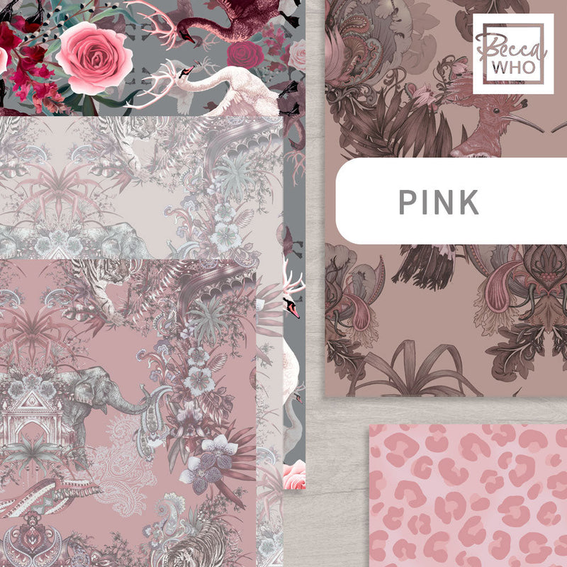 Pink Wallpaper by British Wallpaper Designer Becca Who