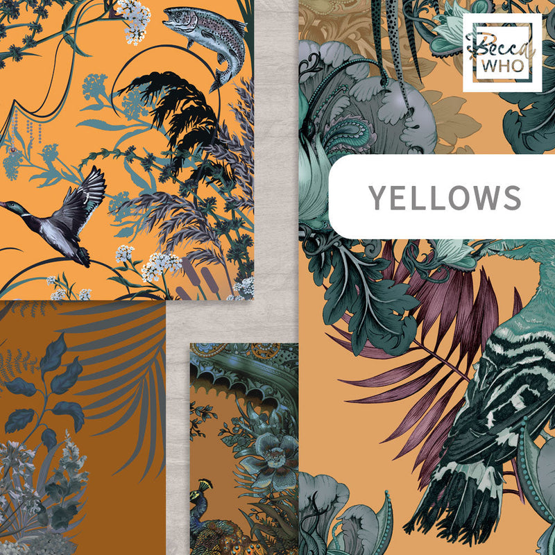 Yellow hues Wallpapers for Statement Home Decor by Becca Who