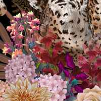 Leopard Wild Blooms in Pinks & Black | Wall Art Print