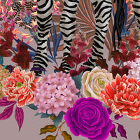 Zebra Wall Art with Florals in Pinks by Designer, Becca Who