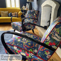 Patterned Upholstery Fabric by Designer, Becca Who on Halabala Chairs