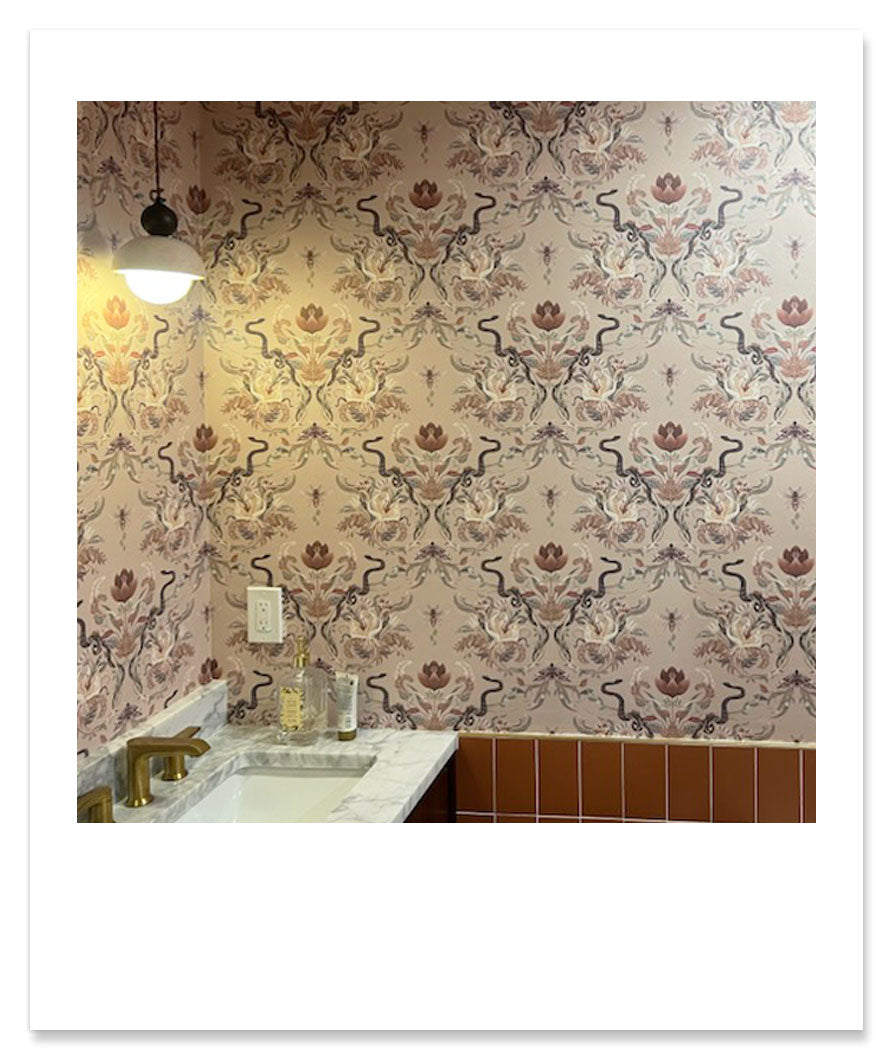 Luxury Bathroom Wallpaper by Designer, Becca Who