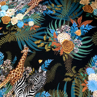 Animals Design on Velvet Furnishing Fabric for bold Upholstery and Dramatic Curtains by Becca Who