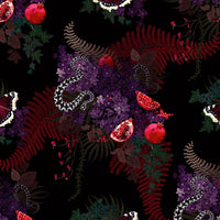 Black and Purple Snakes Fabric Design by Becca Who