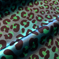 Blue Velvet Leopard Print Furnishing Fabric by Designer, Becca Who 