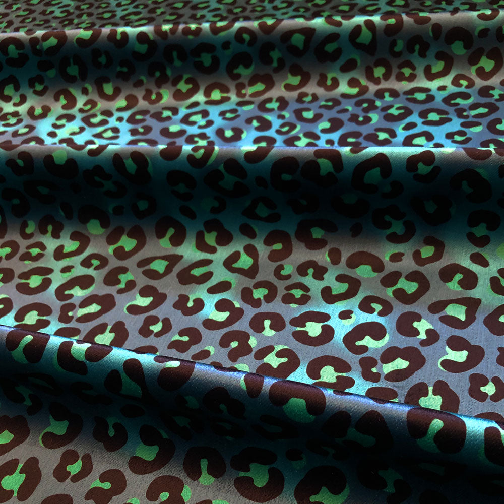 Leopard Print Furnishing Fabric in Blue for Upholstery, Curtains & Blinds