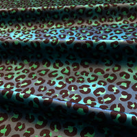 Leopard Print Furnishing Fabric in Blue for Upholstery, Curtains & Blinds