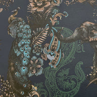 Dark Decor Blue Indian Patterned Designer Wallpaper 