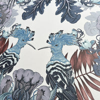 Bold Luxury Designer Wallpaper in Blue and White