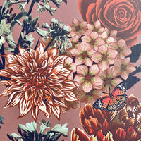 Blush Pink Heavy Floral Wallpaper by Designer, Becca Who