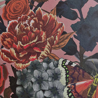 Dusky Blush Pink Heavy Floral Wallpaper by UK Designer, Becca Who
