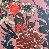 Blush Pink Floral Vintage Style Wallpaper by Designer, Becca Who