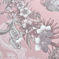 Luxury Indian Patterned Designer Wallpaper in Blush Pink for Bedroom Interiors 