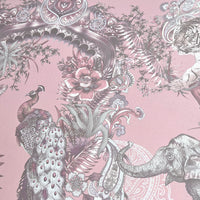 Luxury Patterned Wallcovering in Blush Pink for Bedroom Interiors by Designer, Becca Who