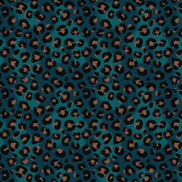 Bold Blue Leopard Print Wallpaper for Animal Print Decor by UK Designer, Becca Who