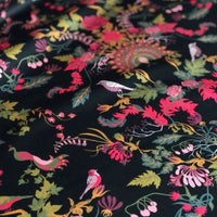 Bold Pink Black Patterned Velvet Fabric for Upholstery and Curtains by Designer, Becca Who