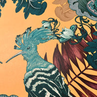 Bright Yellow Statement Wallpaper with English Birds for Bold Interiors by Designer, Becca Who