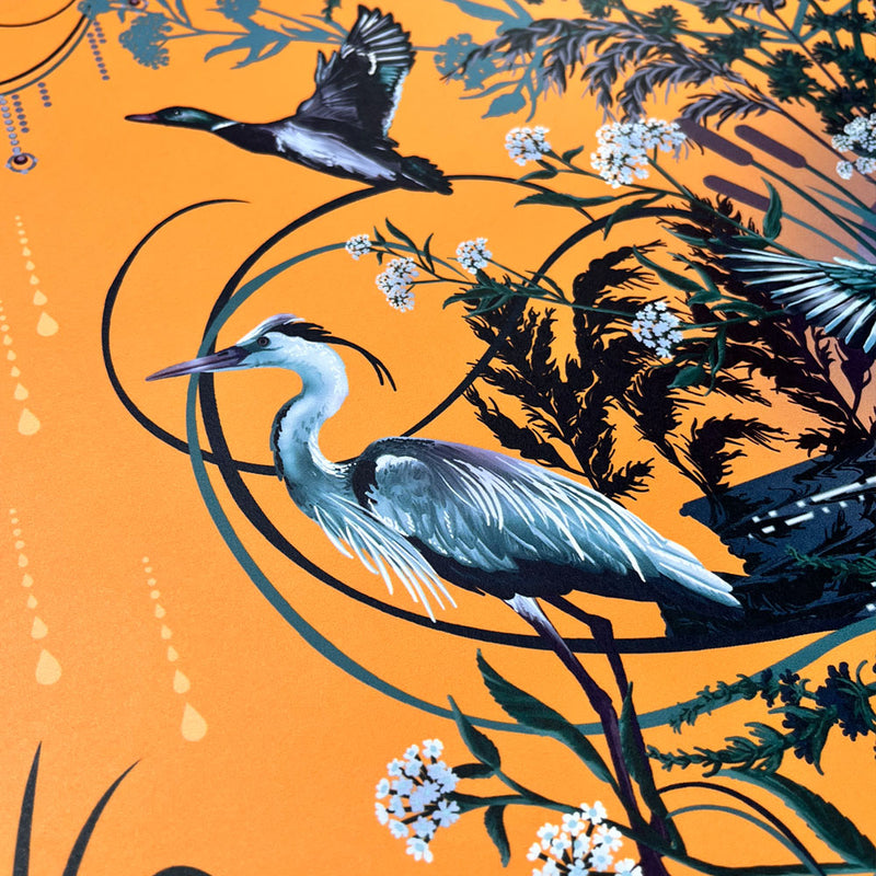 Bold Warm Yellow Wallpaper by Designer, Becca Who