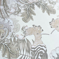 Patterned Feature Wallpaper in Champagne Ivory  by Designer Becca Who