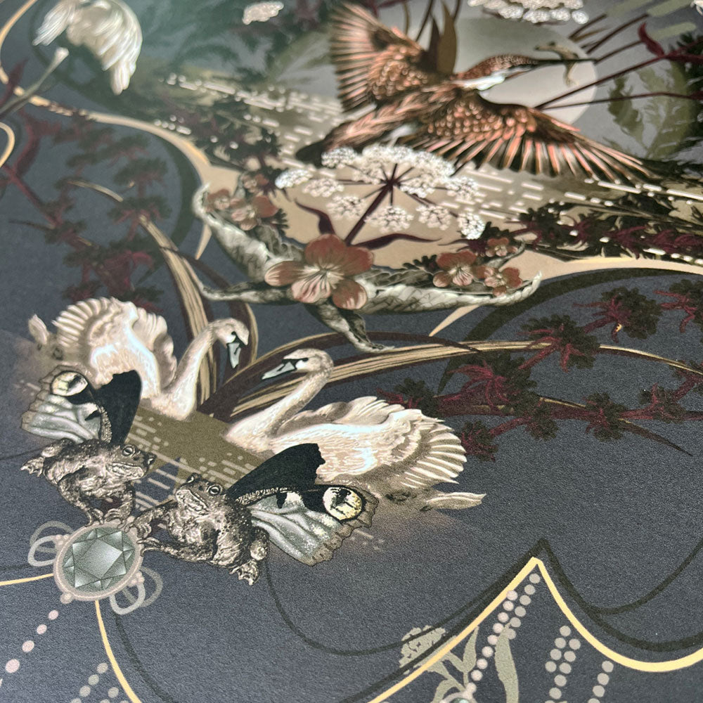 Dark Luxury Designer Feature Wallpaper by Becca Who