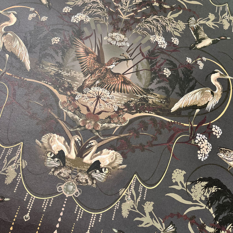 Dark Luxury Designer Wallpaper with River Theme by Becca Who