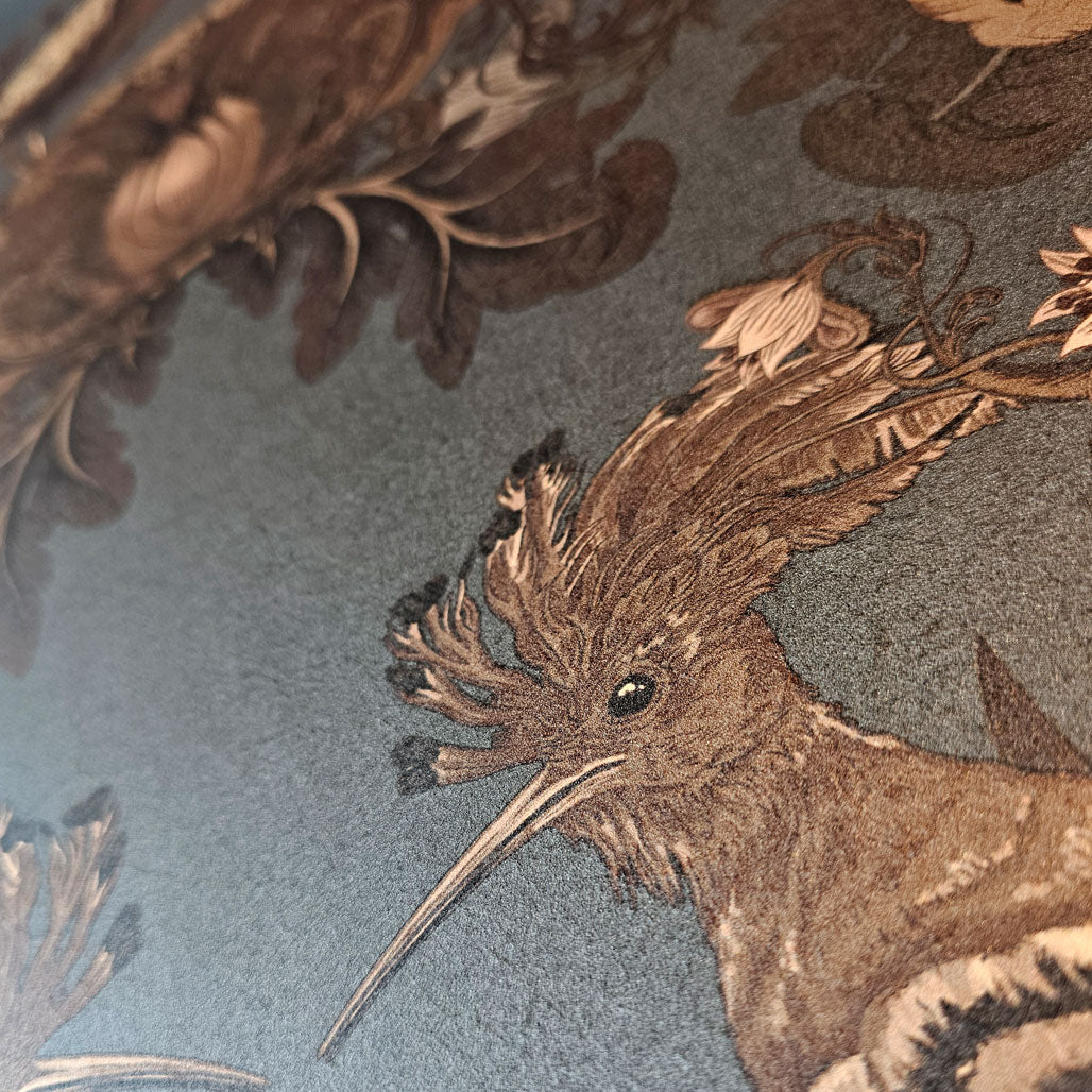 Dark Luxury Designer Wallpaper in Brown & Charcoal