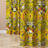 Bright Yellow Patterned Curtains Fabric by Designer Becca Who