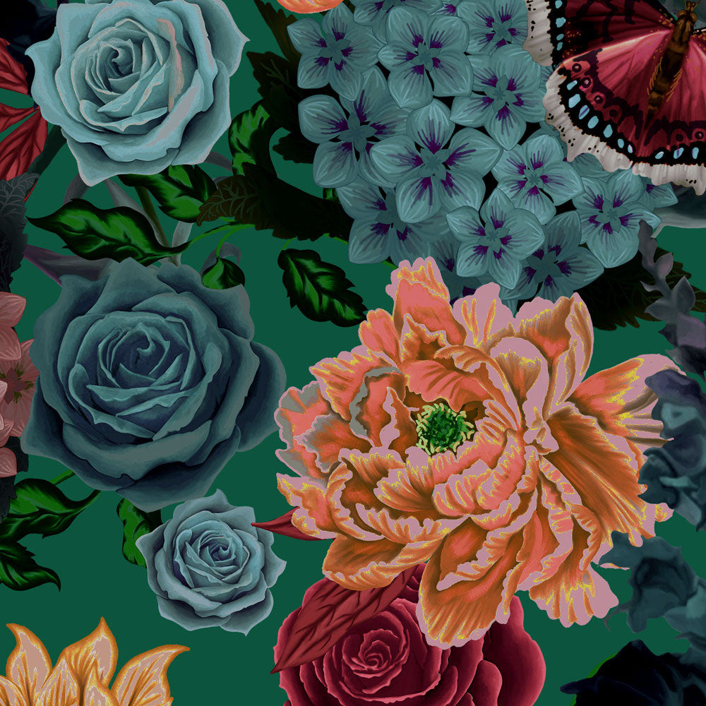 Flowerbed in Rosaline | Wallpaper Sample