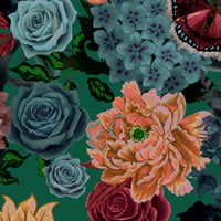 Flowerbed in Rosaline | Wallpaper Sample