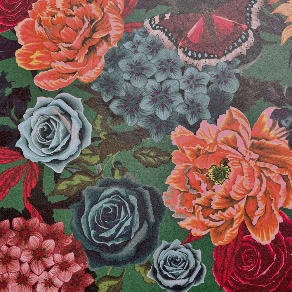 Flowerbed in Rosaline | Wallpaper Sample