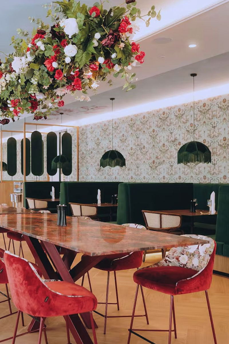 Best Commercial Interior Design at Restaurant with Designer Fabrics by Becca Who