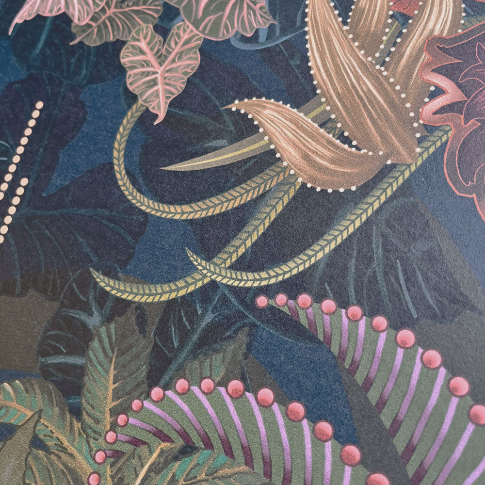 Blue African Animals Wallpaper by Designer, Becca Who