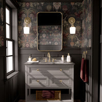 Dark Statement Wallpaper with Animals in Charcoal by Designer Becca Who