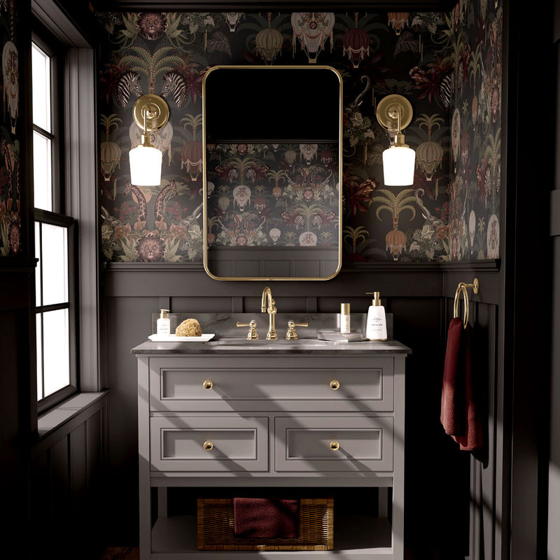 Dark Decor Charcoal African Animals Luxury Wallpaper by Becca Who