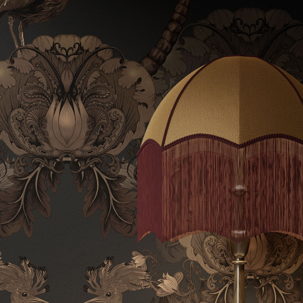 Dark Decor Patterned Wallpaper by British Designer Becca Who