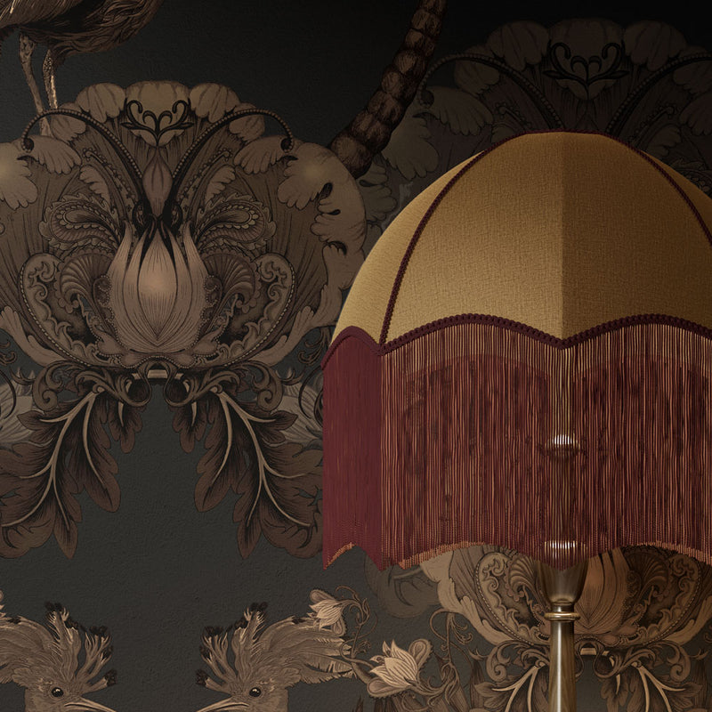 Dark Decor Patterned Wallpaper by British Designer Becca Who