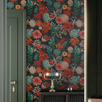 Dark Floral Luxury Wallpaper Home Decor by Designer, Becca Who